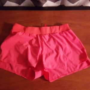 Pink Adidas running shorts